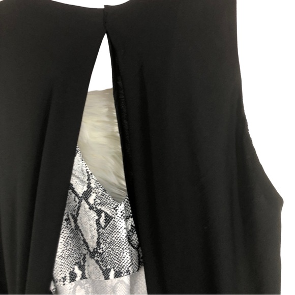 Python Snake Print Sleeveless, Backless Tunic Top, Super Soft Mixed Fabric SZ M - Picture 5 of 10